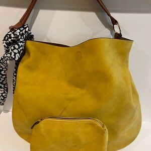 SUEDE Hobo Bags with Scarf - NEW